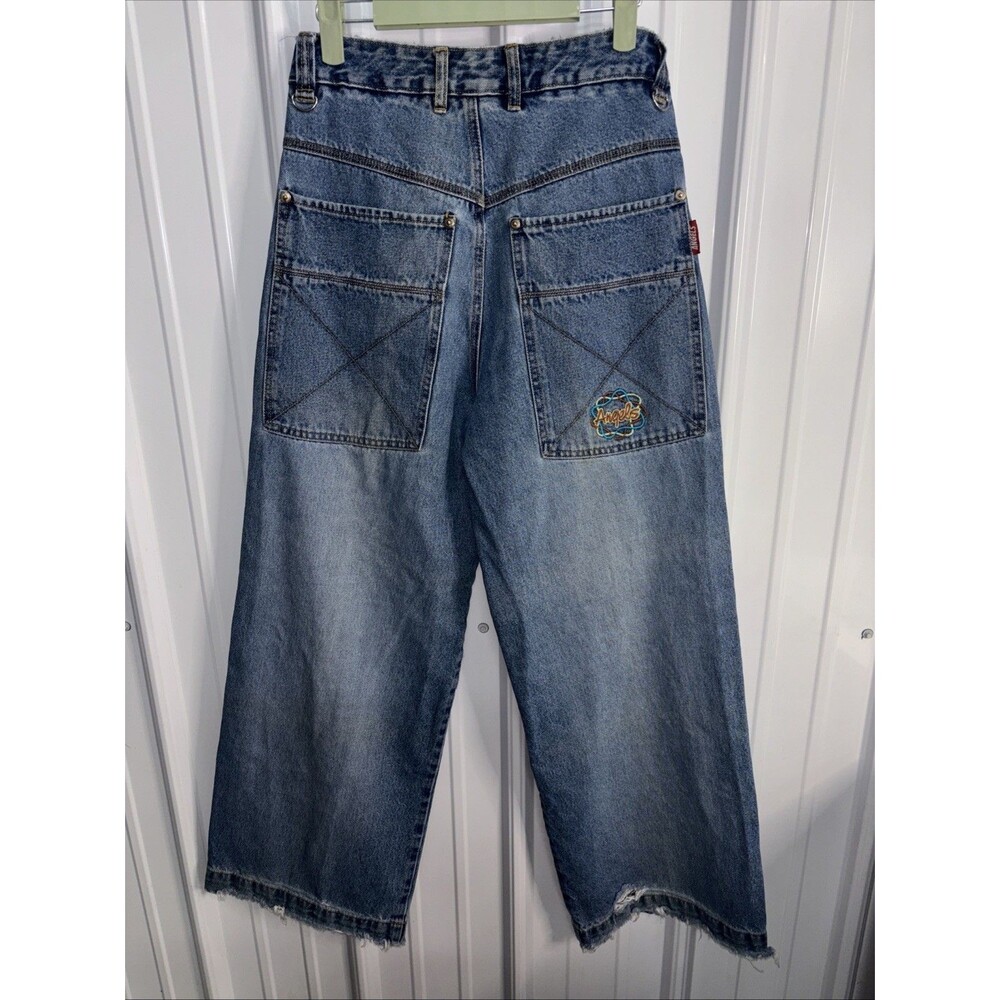 Angels juniors jeans y2k Size 3 Baggy Wide Leg 28 Inseam, 11 Inch Wide RARE